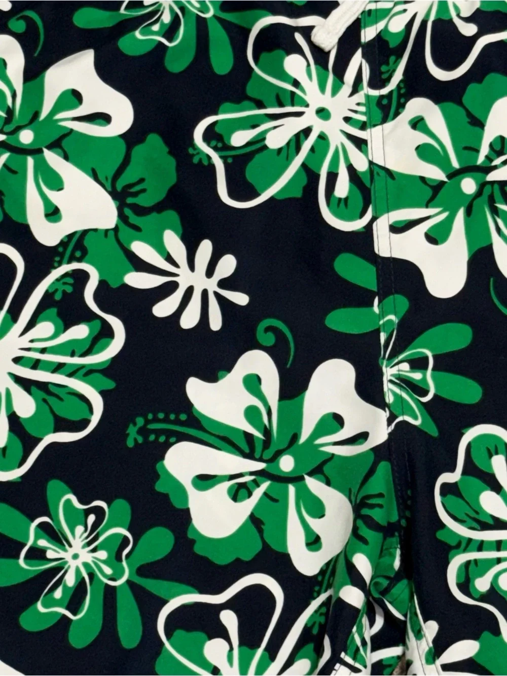 Men's size XL swim trunks Beverly Hills Polo Club Green White Floral Swim Shorts